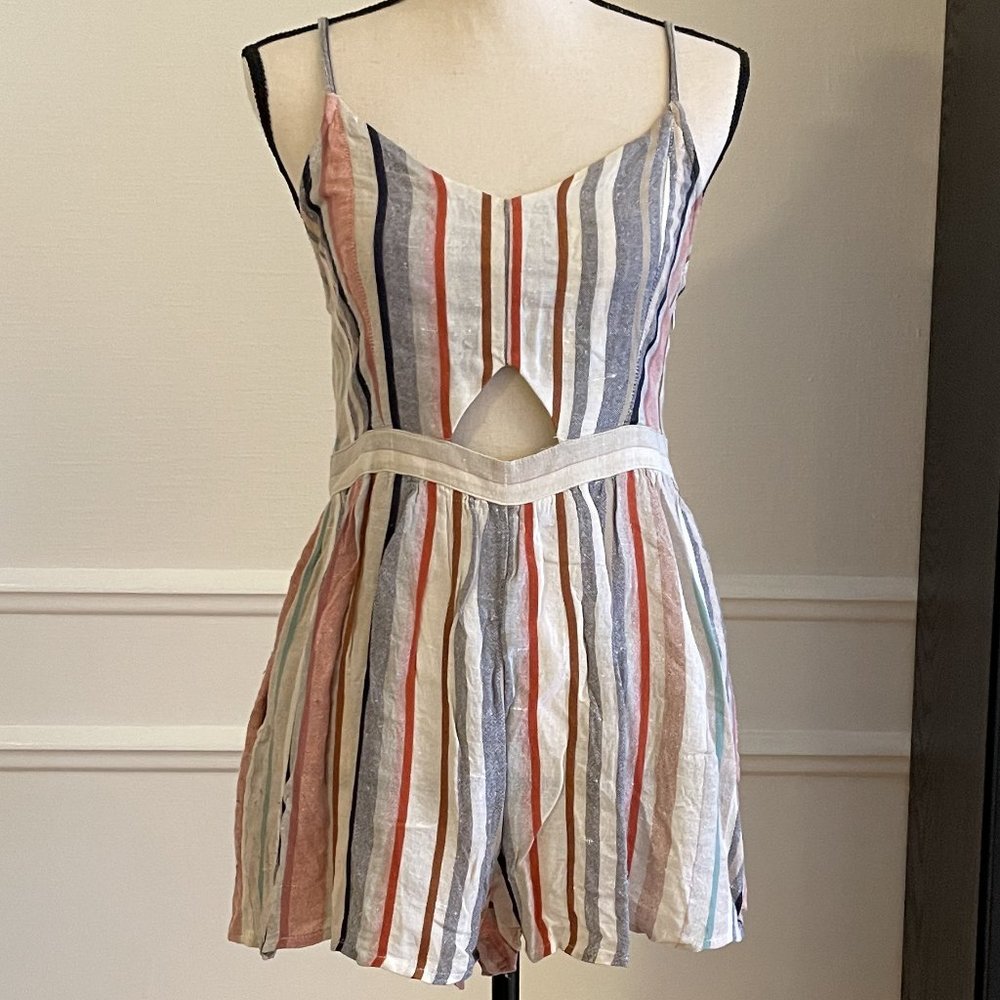 American Eagle Multi Striped Romper